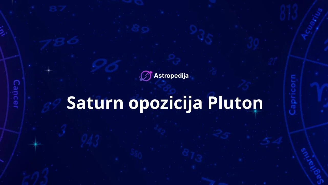 Saturn opozicija Pluton