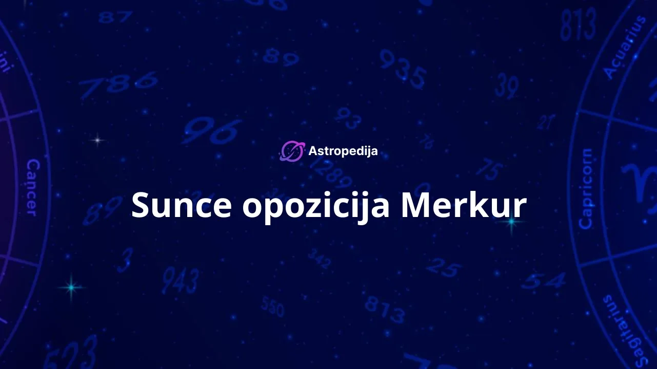 Sunce opozicija Merkur