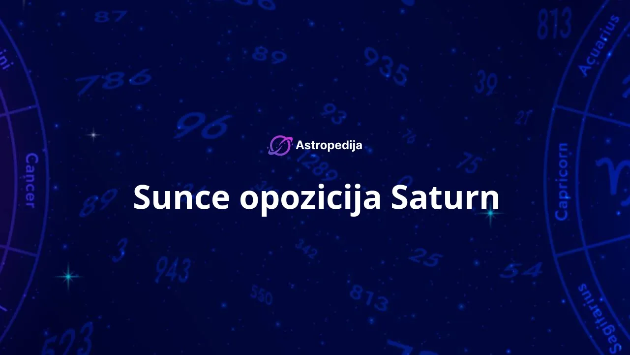 Sunce opozicija Saturn